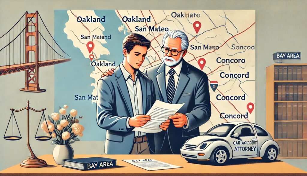 Here is the illustration for your blog post on why you need a car accident attorney in the Bay Area. This visual highlights the professionalism and supportive nature of the legal assistance provided by a local car accident attorney.