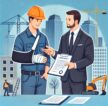 It visually represents the supportive relationship between an injured worker and a workers' compensation lawyer, capturing the essence of teamwork and assistance.